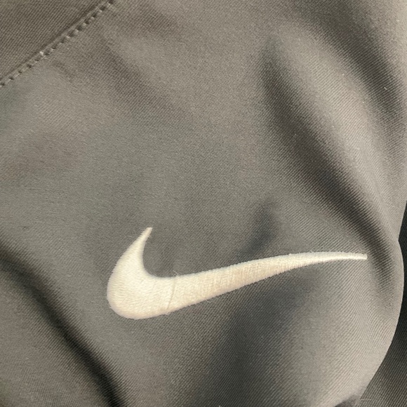 Nike Baseball Hot Jacket 3/4 Short Sleeve Mens Grey black warm up pullover L - Picture 10 of 13